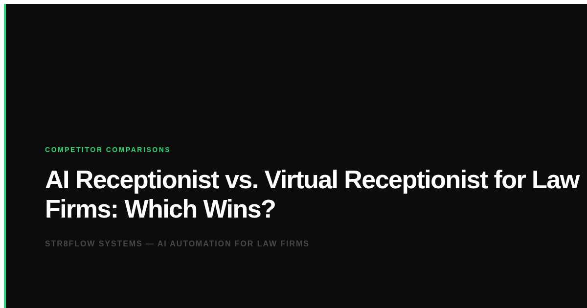 AI Receptionist vs. Virtual Receptionist for Law Firms: Which Wins?