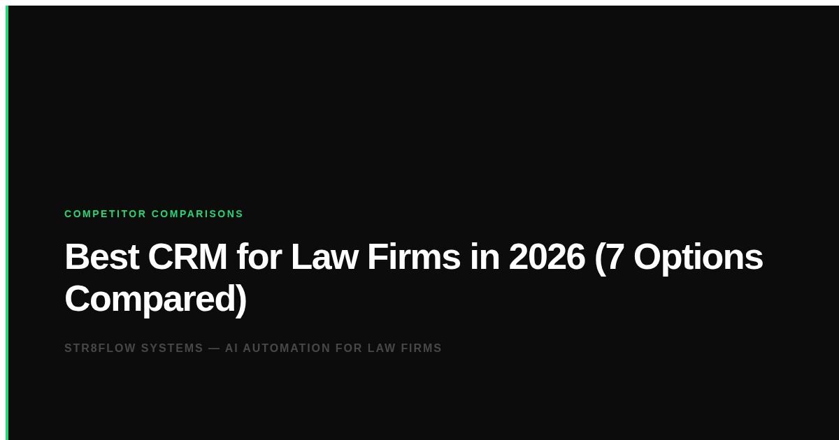 Best CRM for Law Firms in 2026 (7 Options Compared)