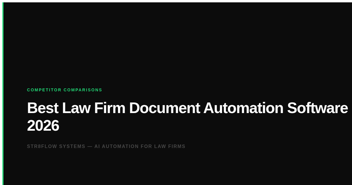 Best Law Firm Document Automation Software in 2026
