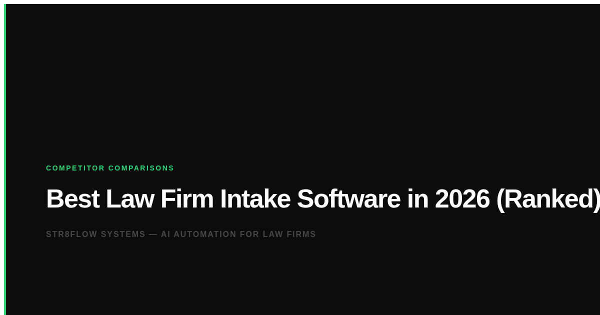 Best Law Firm Intake Software in 2026 (Ranked)