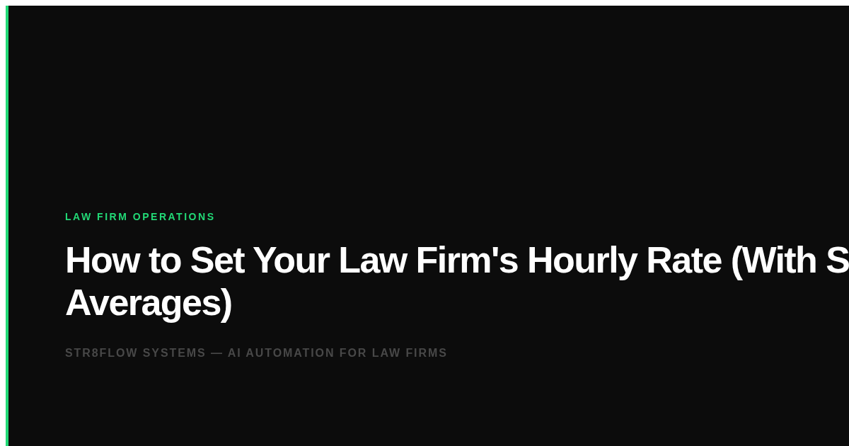 How to Set Your Law Firm's Hourly Rate (With State Averages)